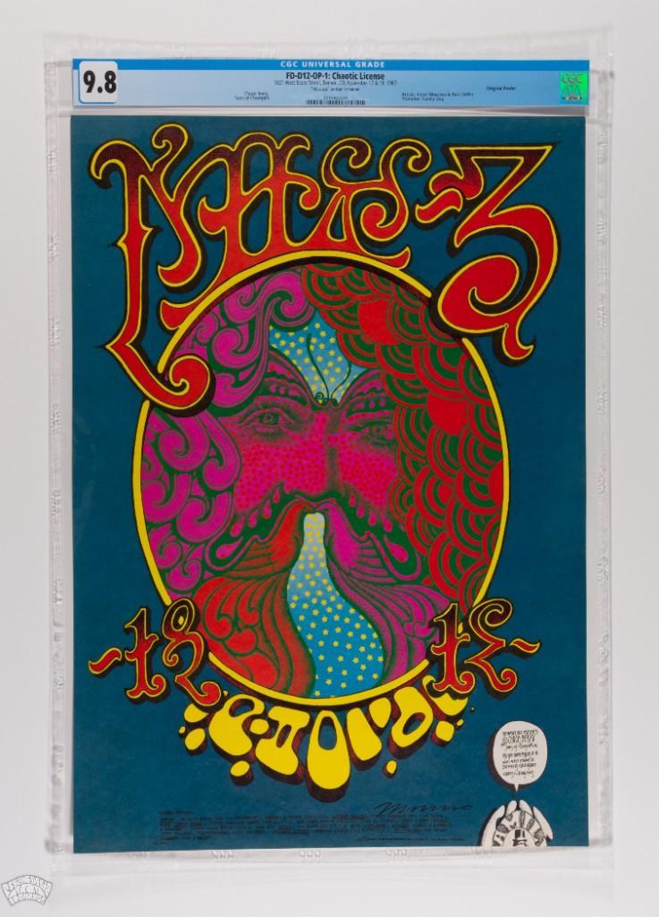 1967 FD-D12 Chuck Berry Denver Signed Poster 9.8 (1 of 2)