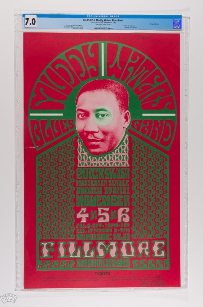 1966 BG-35 Muddy Waters Fillmore Signed Poster 7 (1 of 1)