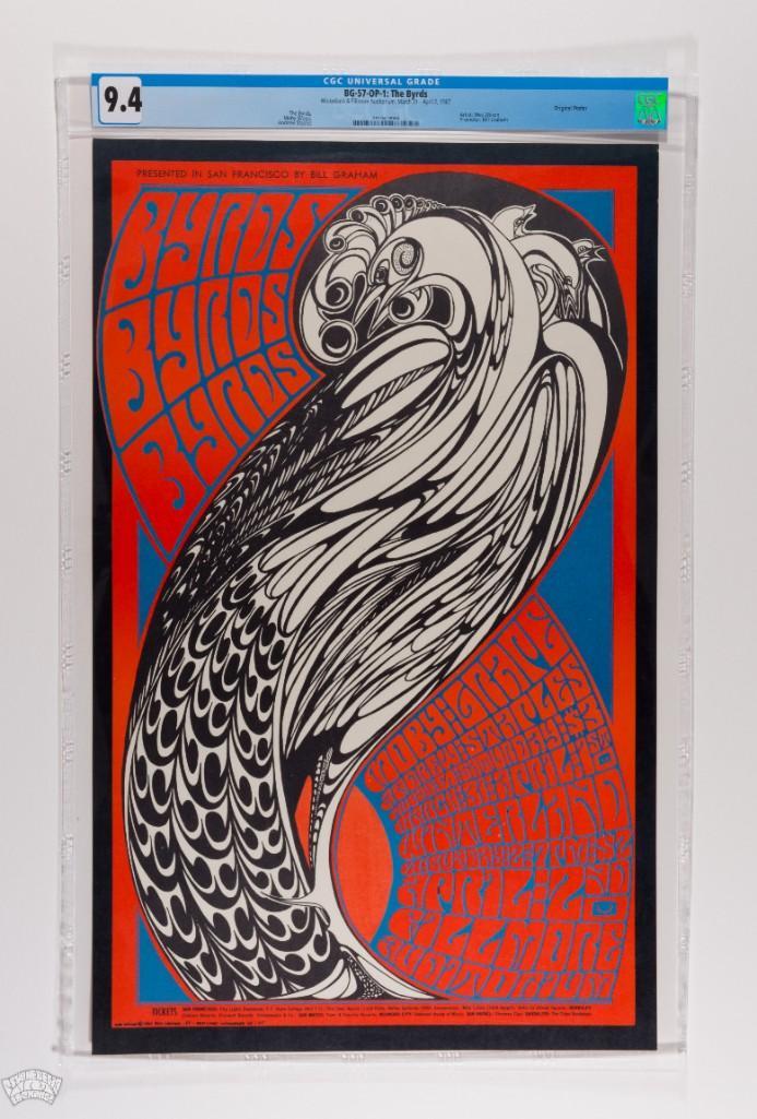1967 BG-57 The Byrds Fillmore Poster 9.4 (1 of 2)