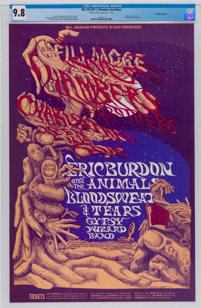 1968 BG-132 Chambers Brothers Fillmore West Poster 9.8 (1 of 2)