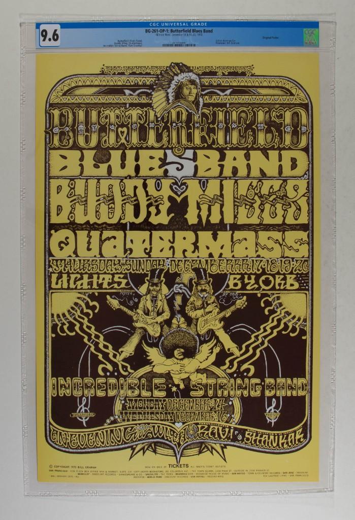 1970 BG-261 Butterfield Blues Band Fillmore Poster 9.6 (1 of 2)