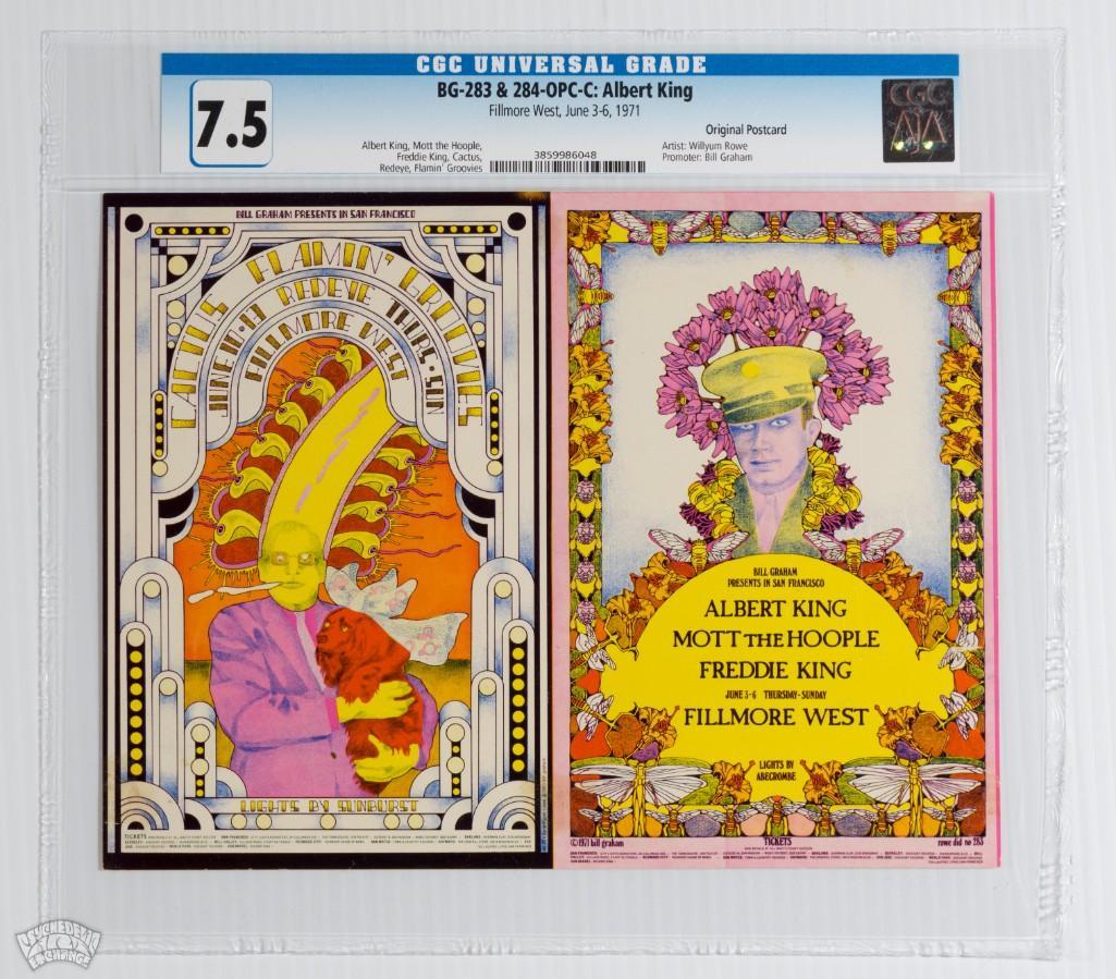 1971 BG-283 & 284 Mott The Hoople Fillmore Postcard 7.5 (1 of 2)