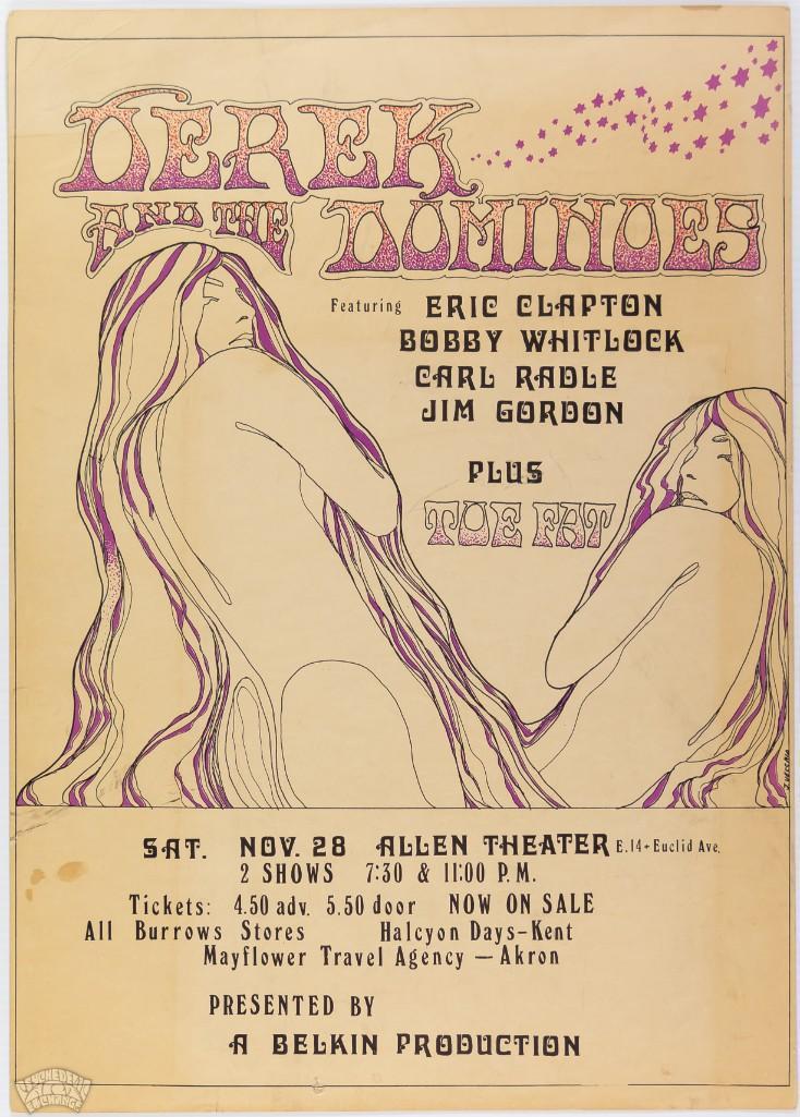 1970 Derek & The Dominos Allen Theater Poster (1 of 2)