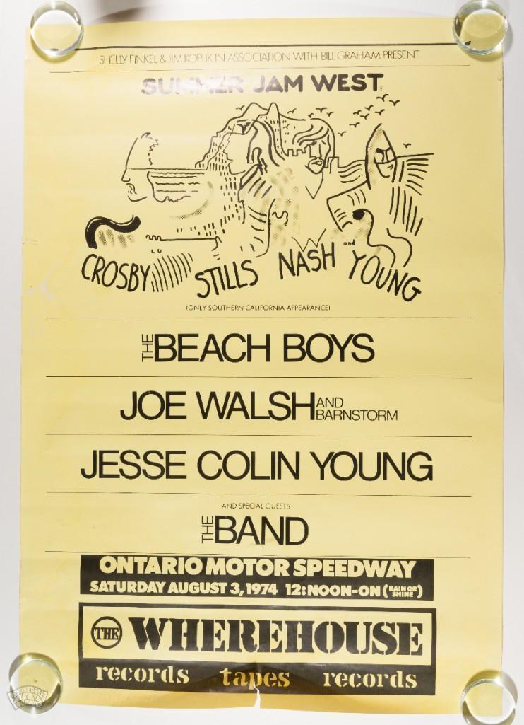 1974 Crosby Stills Nash & Young The Band Ontario Poster (1 of 2)
