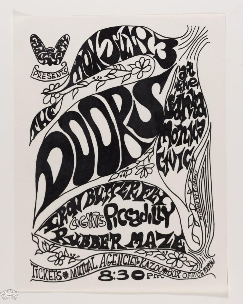 1967 The Doors Iron Butterfly Santa Monica Flyer (1 of 2)