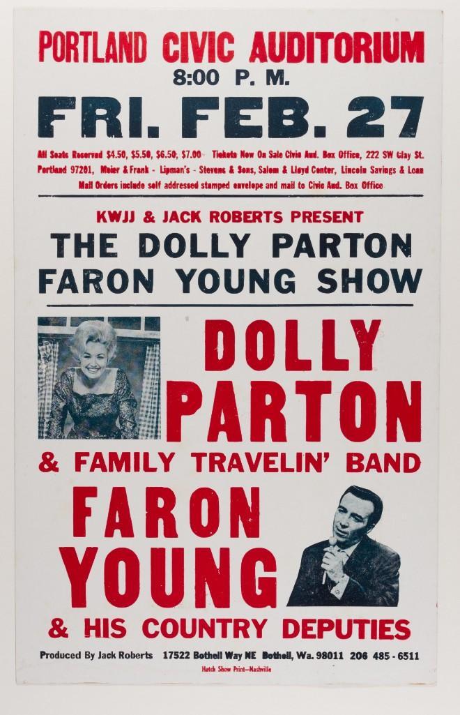 1976 Dolly Parton Portland Cardboard Poster (1 of 2)