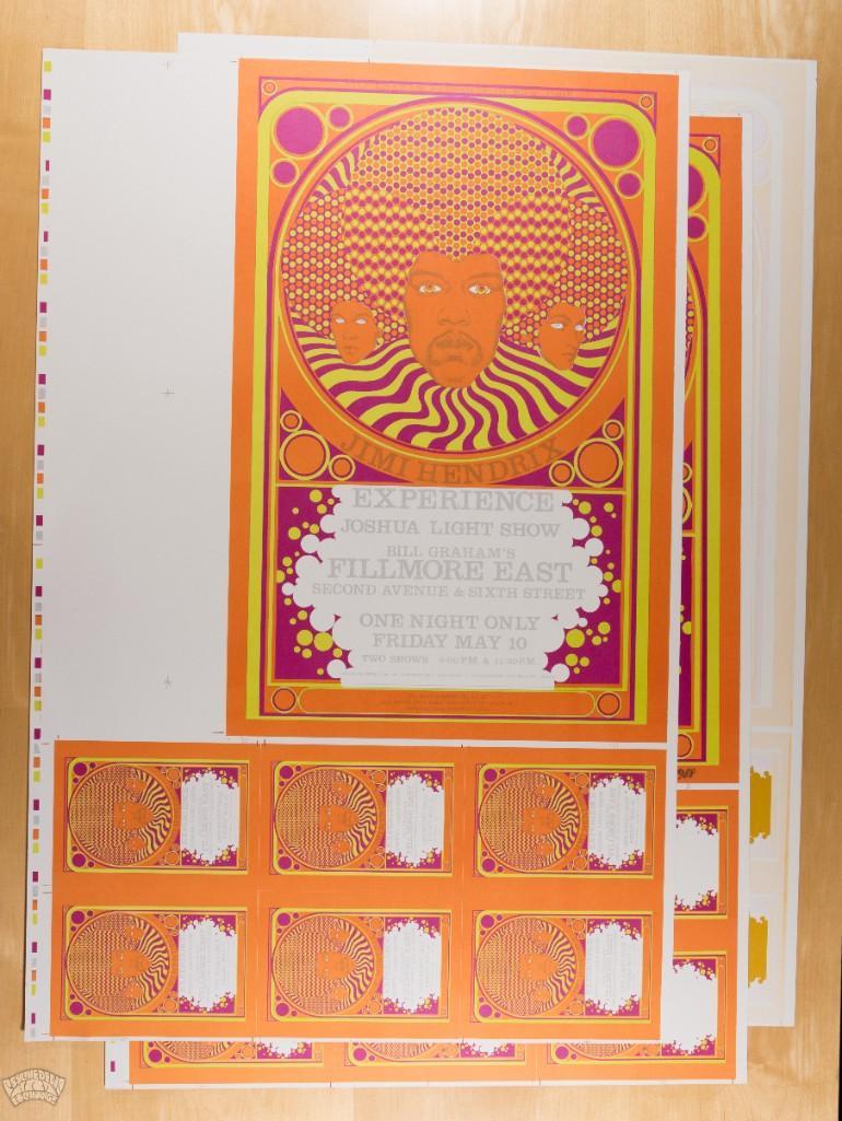 1988 Lot of 3 Hendrix FE Uncut Proof Sheets 1 is Signed (1 of 7)