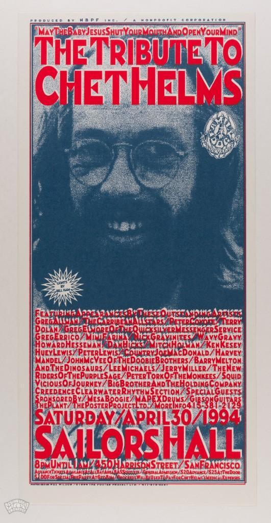 1994 Wes Wilson Tribute to Chet Helms Poster (1 of 2)