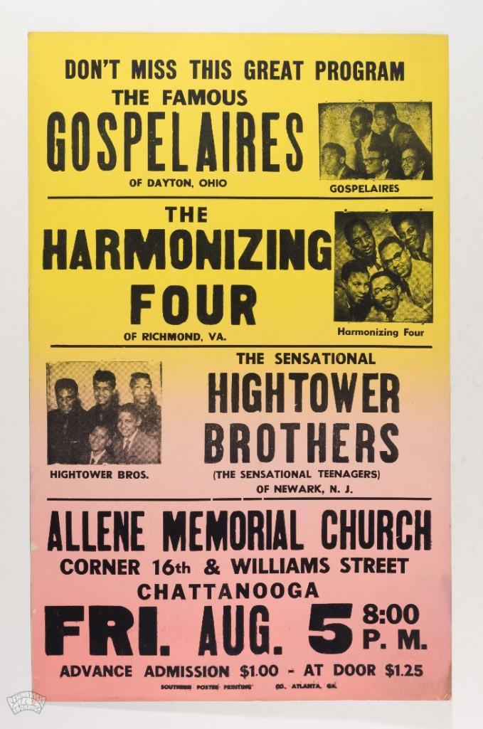 1960 The Gospelaires Allene Church Cardboard Poster (1 of 2)