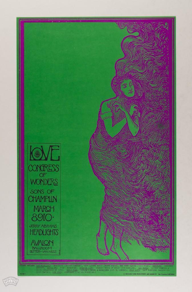 1968 FD-109 Love Avalon Ballroom Poster (1 of 2)