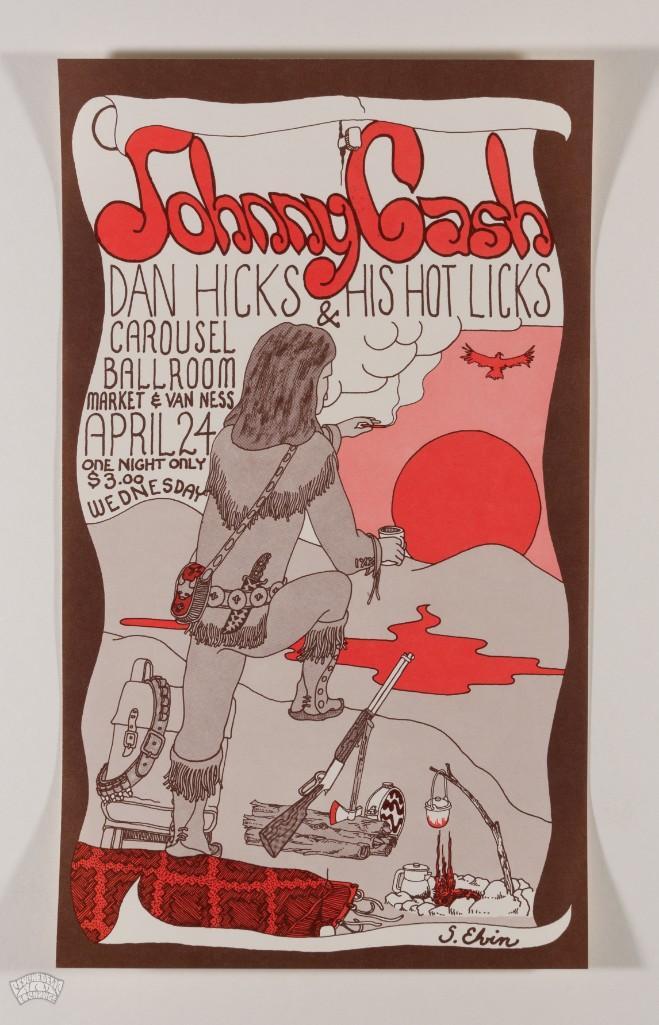 1968 Johnny Cash Carousel Ballroom Poster (1 of 2)