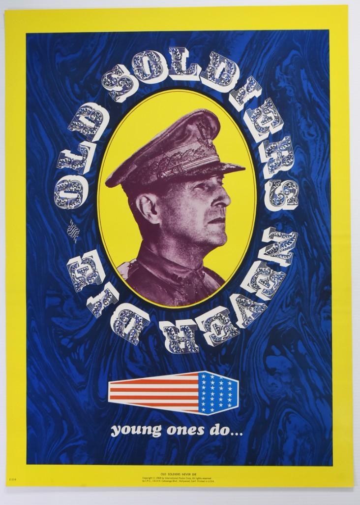 1968 General McArthur Old Soldiers Never Die Poster (1 of 1)