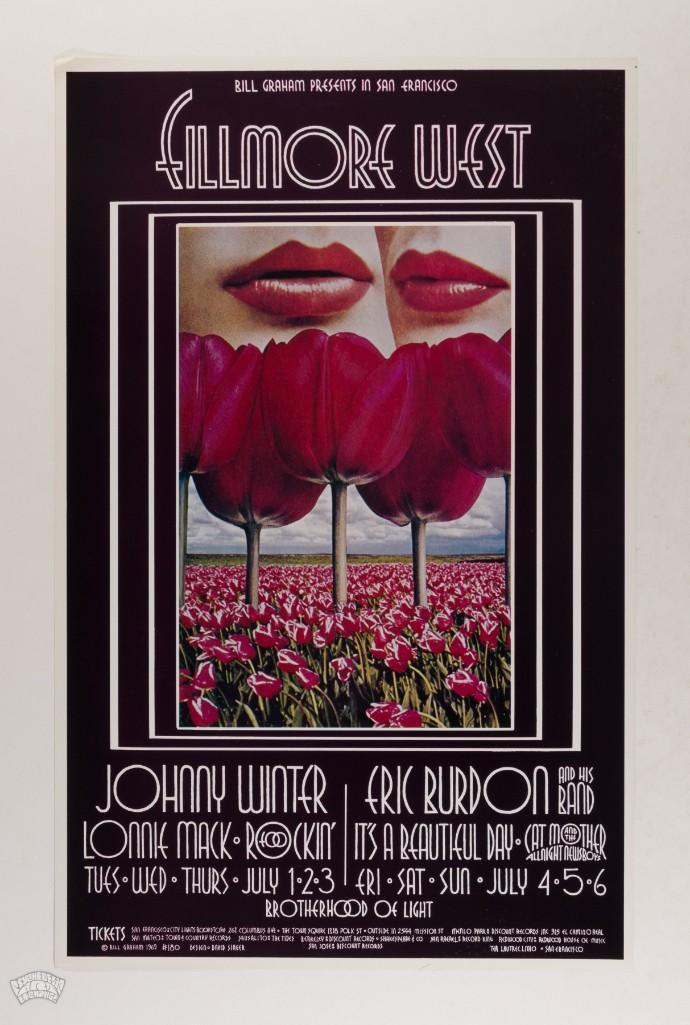 1969 BG-180 Johnny Winter Fillmore Poster (1 of 2)