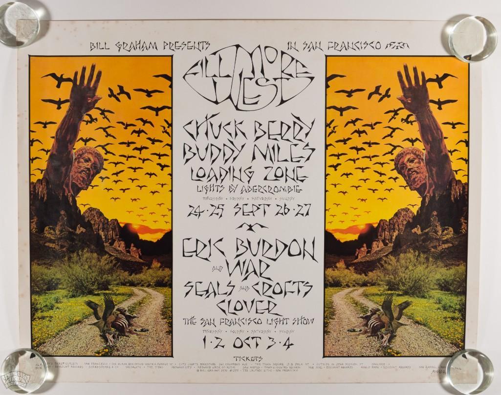 1970 BG-250 Chuck Berry Fillmore West Poster (1 of 2)