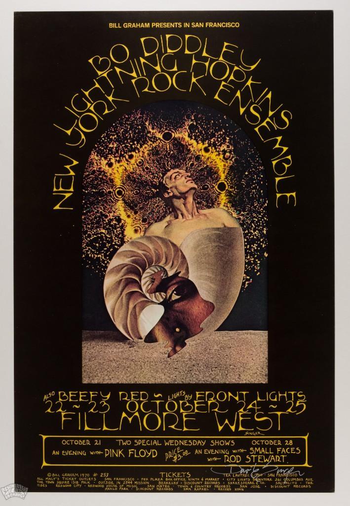 1970 BG-253 Pink Floyd Fillmore Signed Poster (1 of 2)