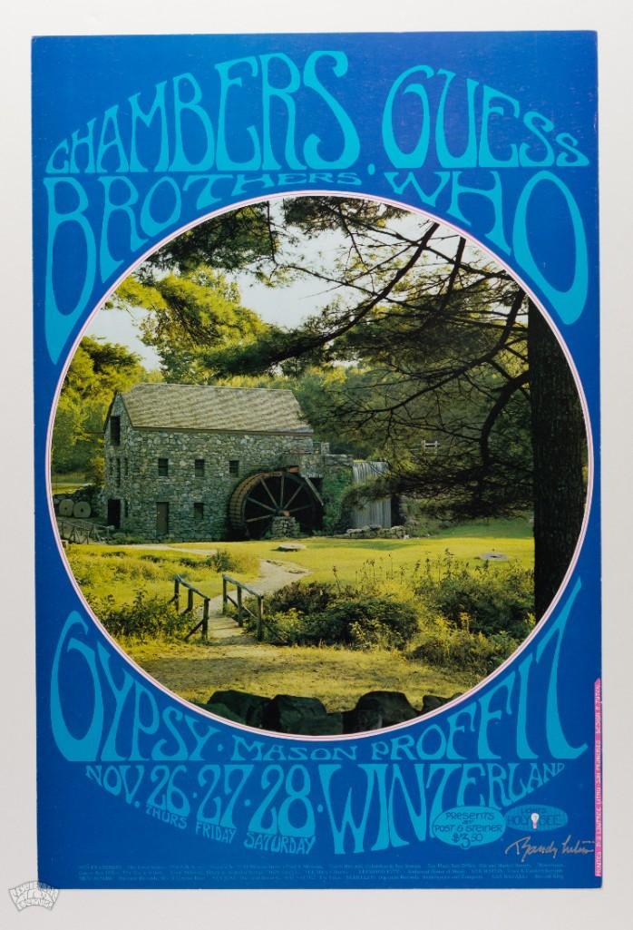 1970 Chambers Brothers Winterland Arena Signed Poster (1 of 2)