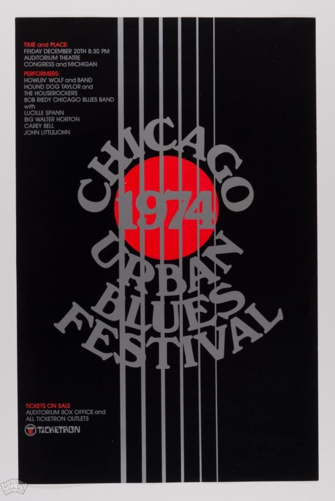 1974 Howlin' Wolf Chicago Blues Festival Poster (1 of 2)