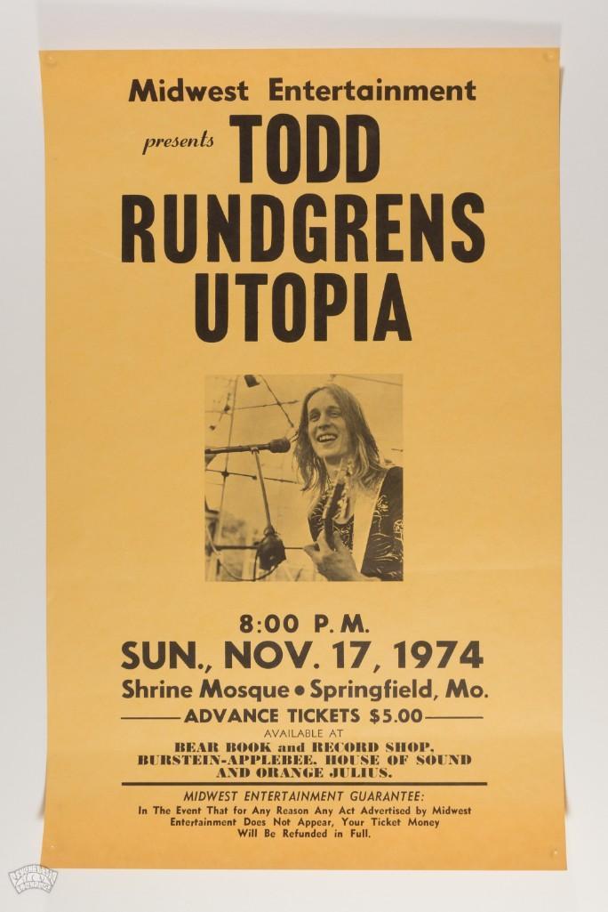1974 Todd Rundgren Utopia Shrine Mosque Poster (1 of 2)