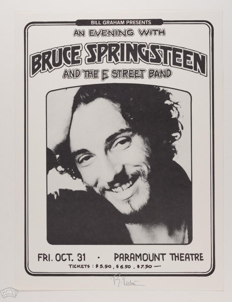 1975 Bruce Springsteen Paramount Theatre Signed Poster (1 of 2)