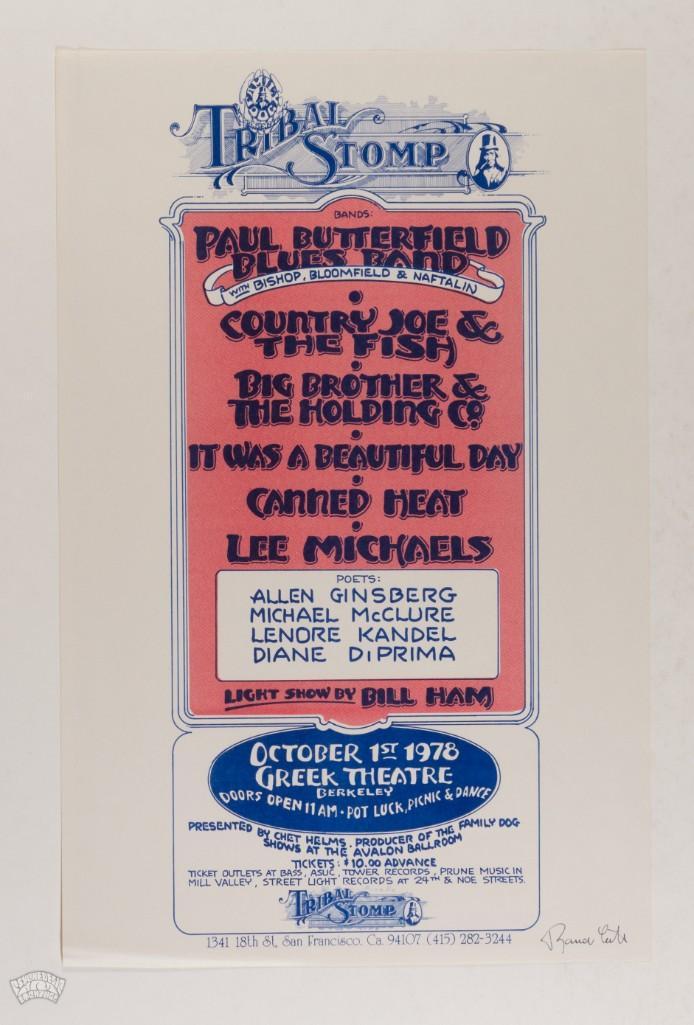 1978 Randy Tuten Family Dog Tribal Stomp Signed Poster (1 of 2)