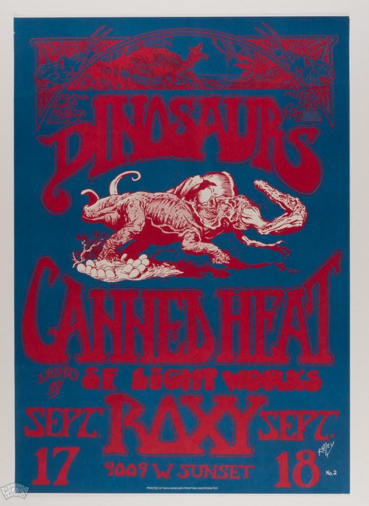 1982 The Dinosaurs Canned Heat The Roxy Poster (1 of 2)
