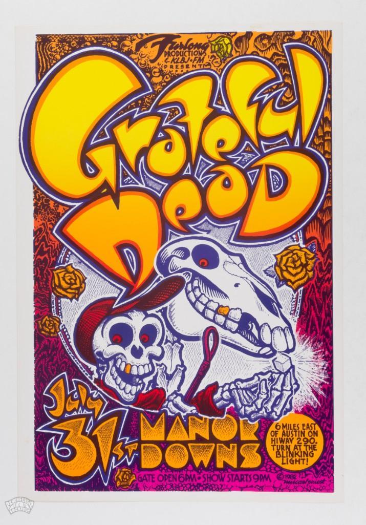 1982 AOR-4.159 Grateful Dead Austin Poster (1 of 2)