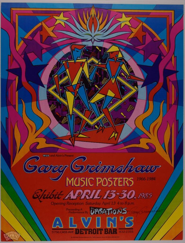1985 Gary Grimshaw Art Exhibit Signed Cardboard Poster (1 of 1)