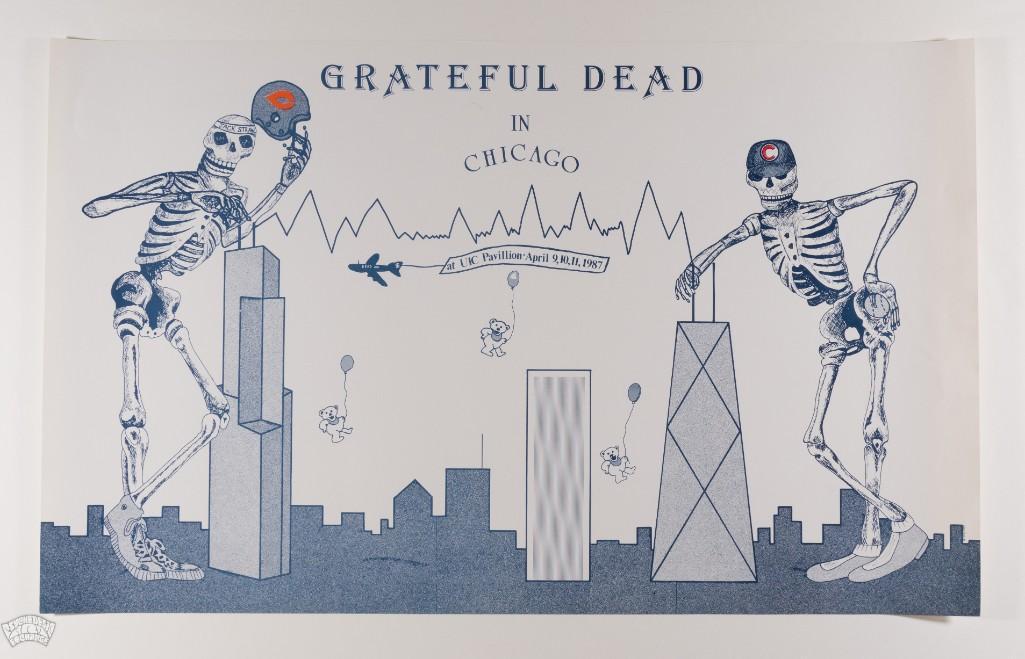 1987 Grateful Dead Chicago UIC Pavilion Poster (1 of 2)