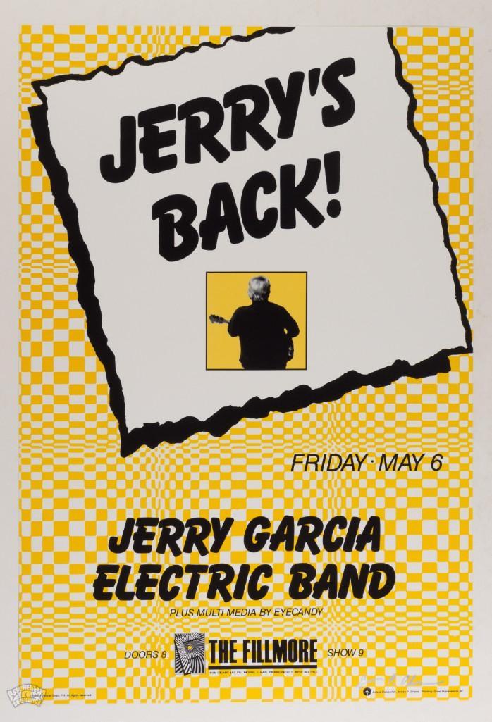 1988 NF-13 Jerry Garcia Band The Fillmore Signed Poster (1 of 2)