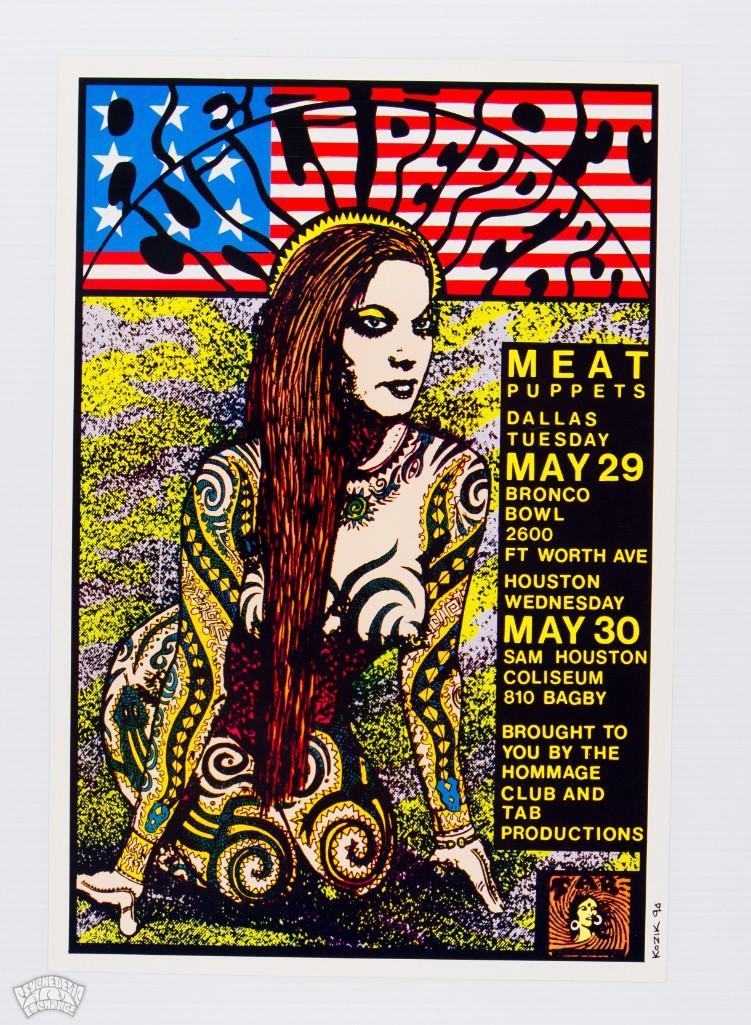 1990 Red Hot Chili Peppers Bronco Bowl Signed Poster (1 of 1)