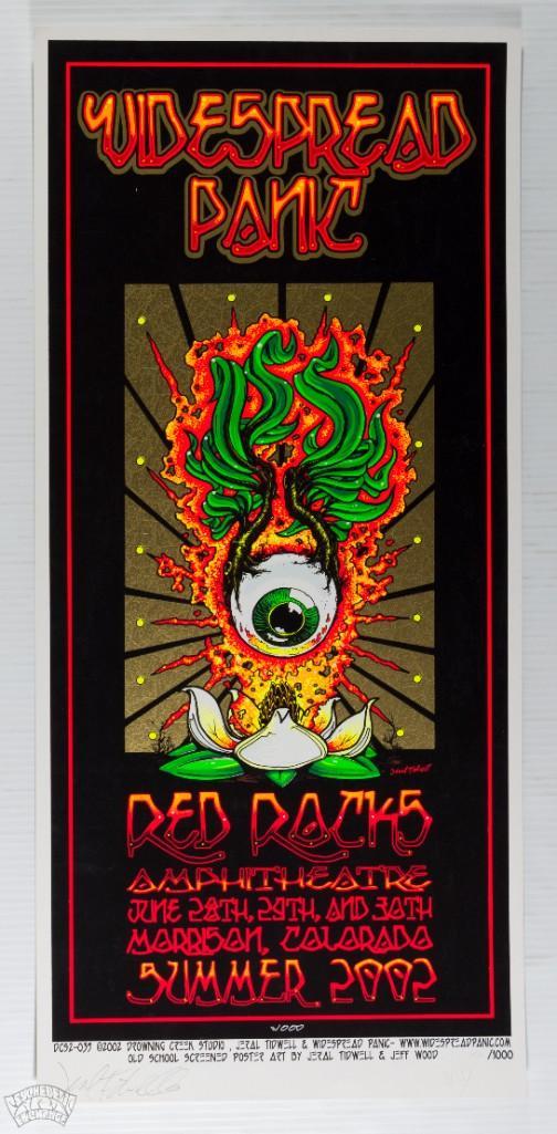 2002 Widespread Panic Red Rocks Signed LE Poster (1 of 1)