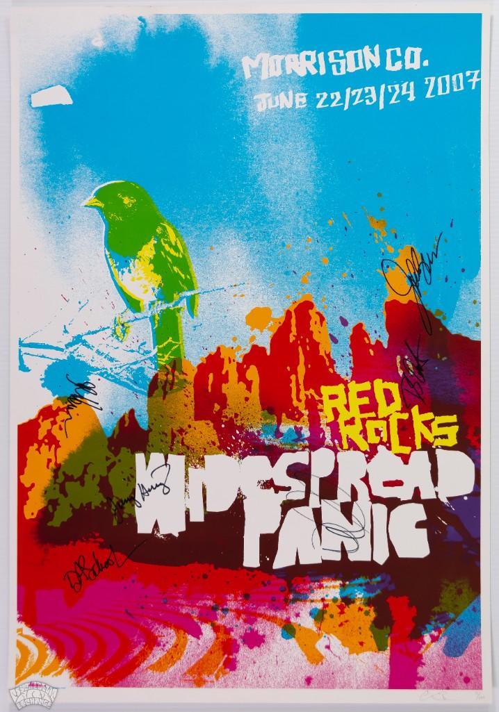 2007 Widespread Panic Red Rocks Band Signed LE Poster (1 of 2)