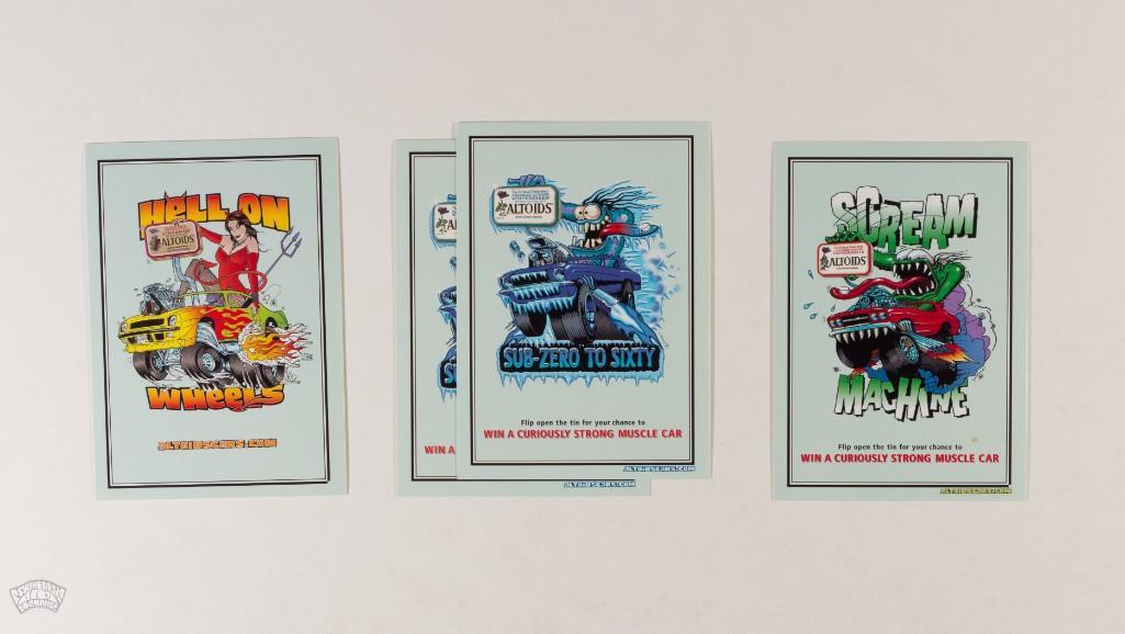 Lot of 4 Stanley Mouse Hot Rod Altoid Advertisements (1 of 2)