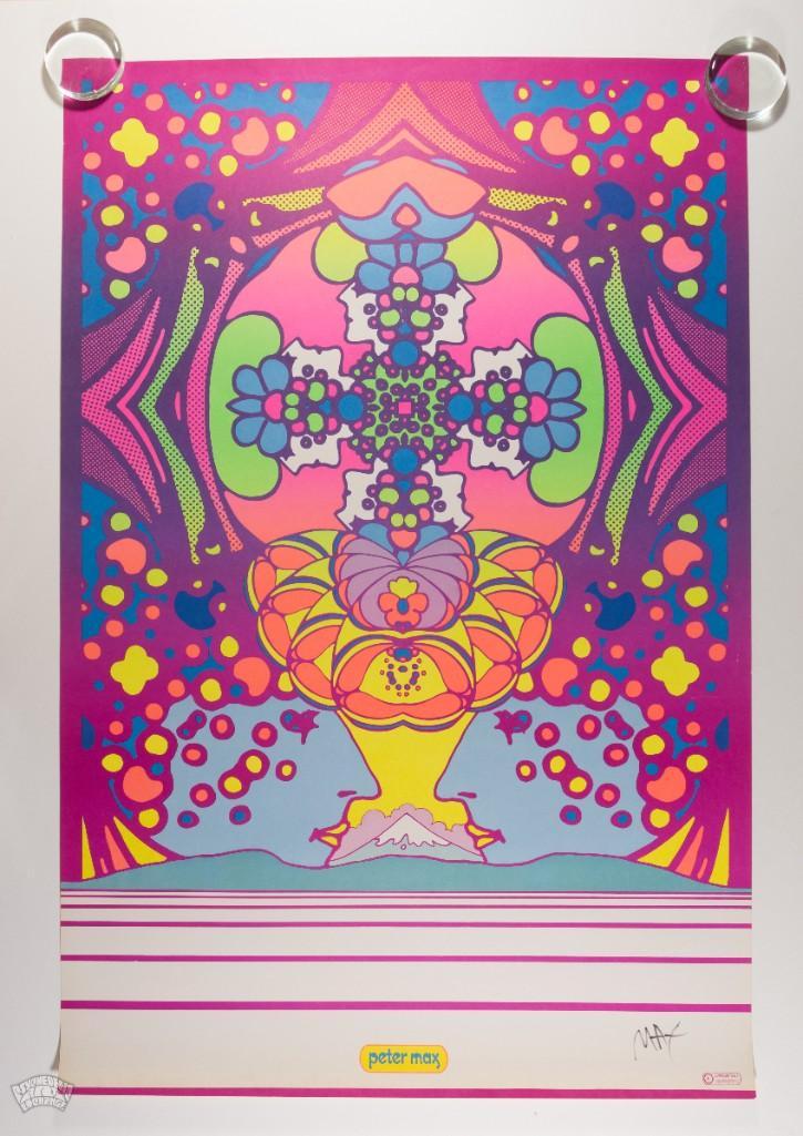 1968 Peter Max 2000 Light Years Signed Poster