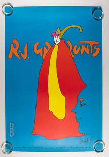 1971 Peter Max R. J. Grunts Chicago Signed Poster: This rare poster is SIGNED by the artist Peter Max! We are pleased to present this incredible Peter Max poster appearing in our auction for the first time! In 1971, this piece was commissioned by
