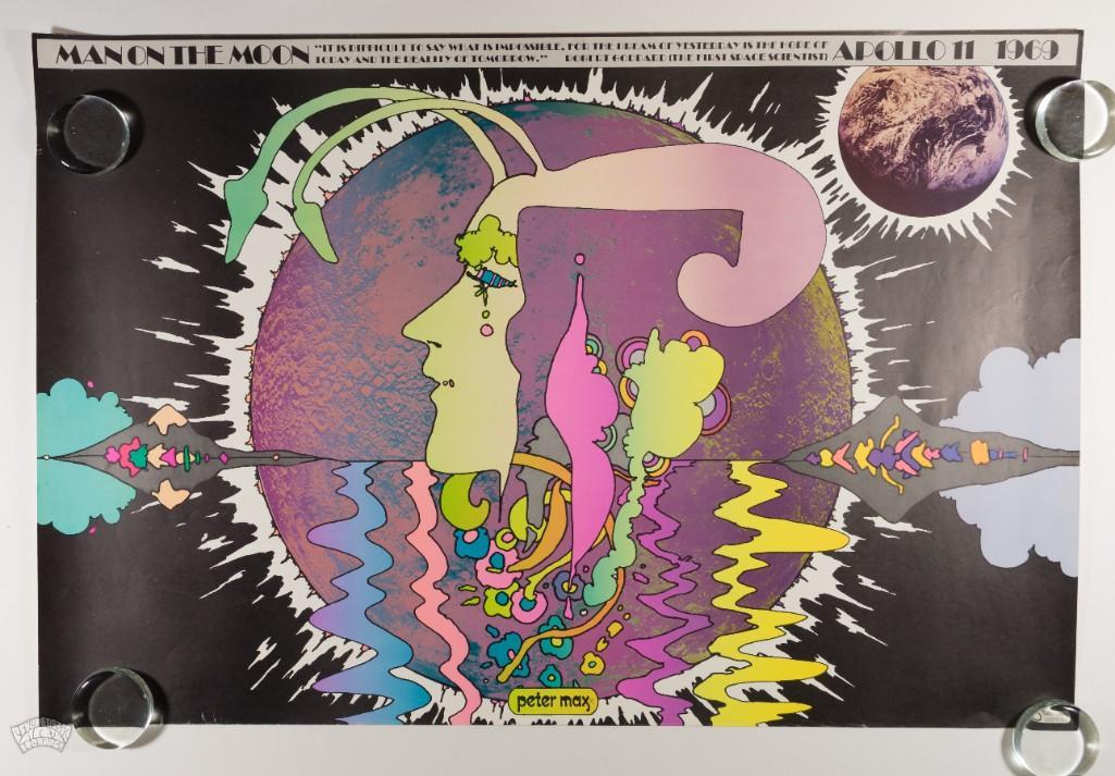 1969 Peter Max Moon Landing Poster (1 of 2)