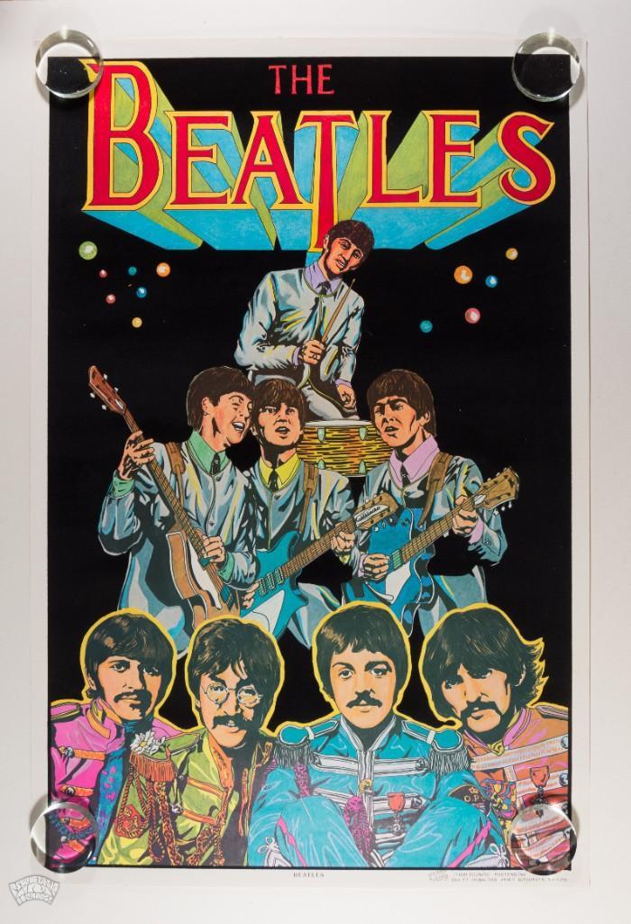 1981 The Beatles Scorpio Flocked Poster (1 of 3)