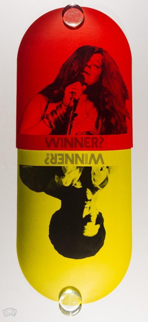 1970 Winner? Hendrix & Joplin Pill Shaped Poster (1 of 2)