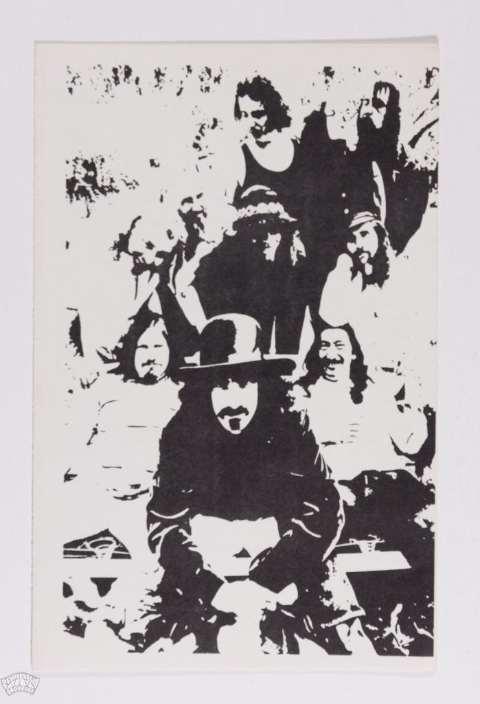 1969 Zappa Mothers Alice Cooper Minneapolis Program: This concert program was created for Frank Zappa and the Mothers of Invention's appearance with Alice Cooper at Tyrone Guthrie Theater in Minneapolis in Minneapolis on July 13th, 1969. It is folde