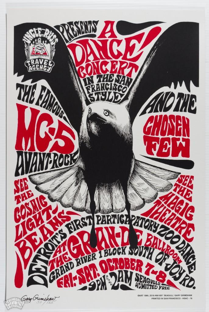2019 G/G-661007 MC5 Grande RP5 Signed Poster: This commemorative poster is signed by the artist, Gary Grimshaw! We have here for you a special limited edition reprint poster numbered 30/125 and produced in 2019 of this classic early Grande Ballro