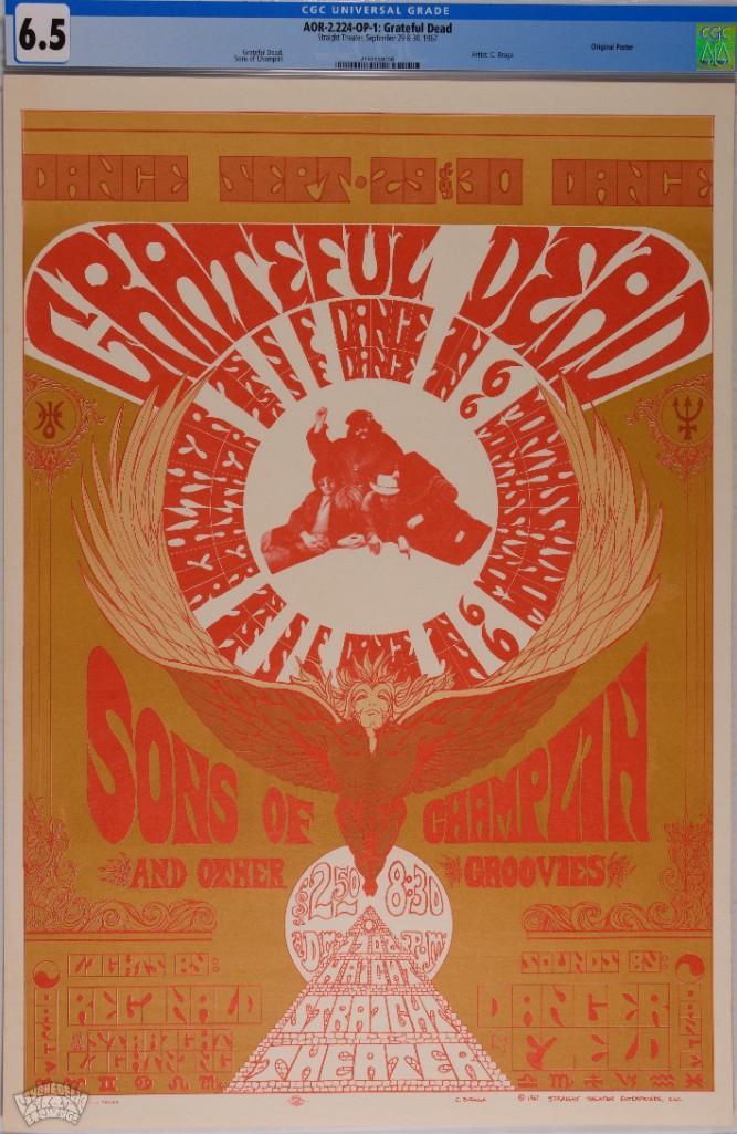 1967 AOR-2.224 Grateful Dead Straight Poster 6.5 (1 of 1)