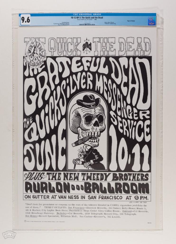 1966 FD-12 Grateful Dead Avalon RP3 Poster 9.6 (1 of 2)