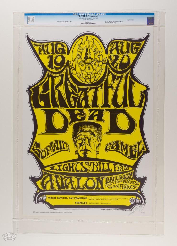 1966 FD-22 Grateful Dead Avalon Signed RP3 Poster 9.6 (1 of 2)