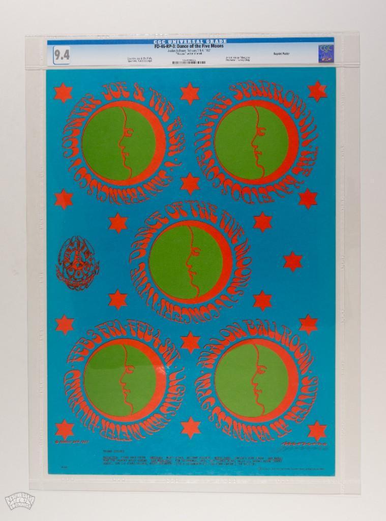 1967 FD-46 Country Joe Avalon Signed RP3 Poster 9.4 (1 of 2)