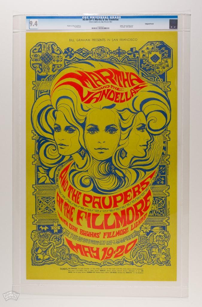1967 BG-64 Martha & The Vandellas Fillmore Poster 9.4 (1 of 2)