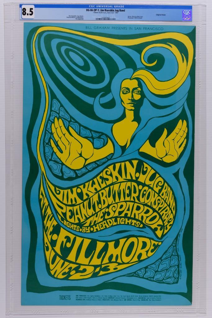 1967 BG-66 Jim Kweskin Fillmore Poster 8.5 (1 of 1)