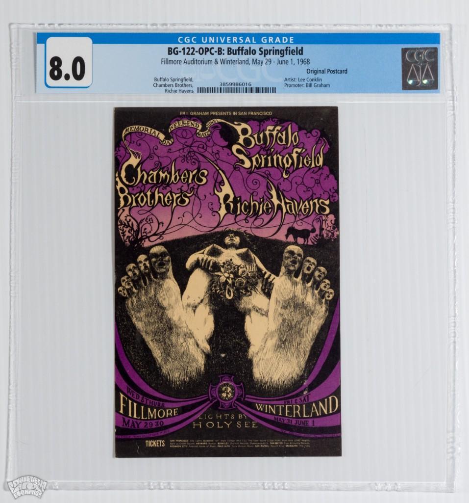 1968 BG-122 Buffalo Springfield Fillmore Postcard 8 (1 of 2)