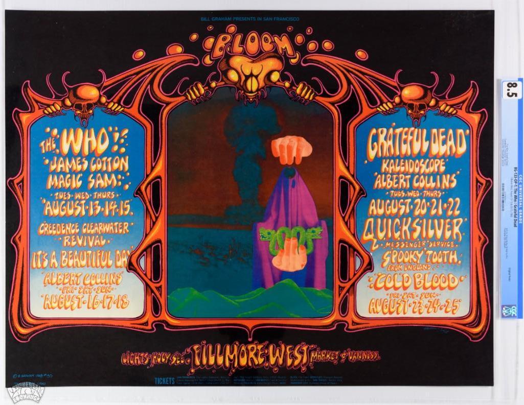 1968 BG-133 Who Grateful Dead Fillmore West Poster 8.5 (1 of 1)
