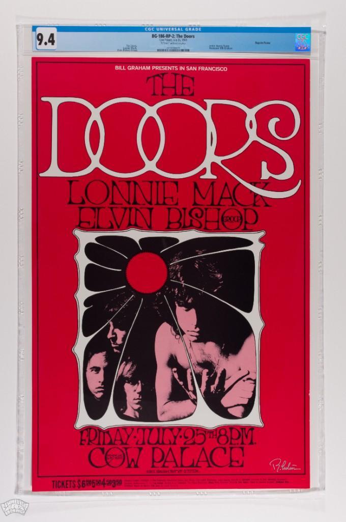 1969 BG-186 The Doors Cow Palace Signed RP2 Poster 9.4 (1 of 1)