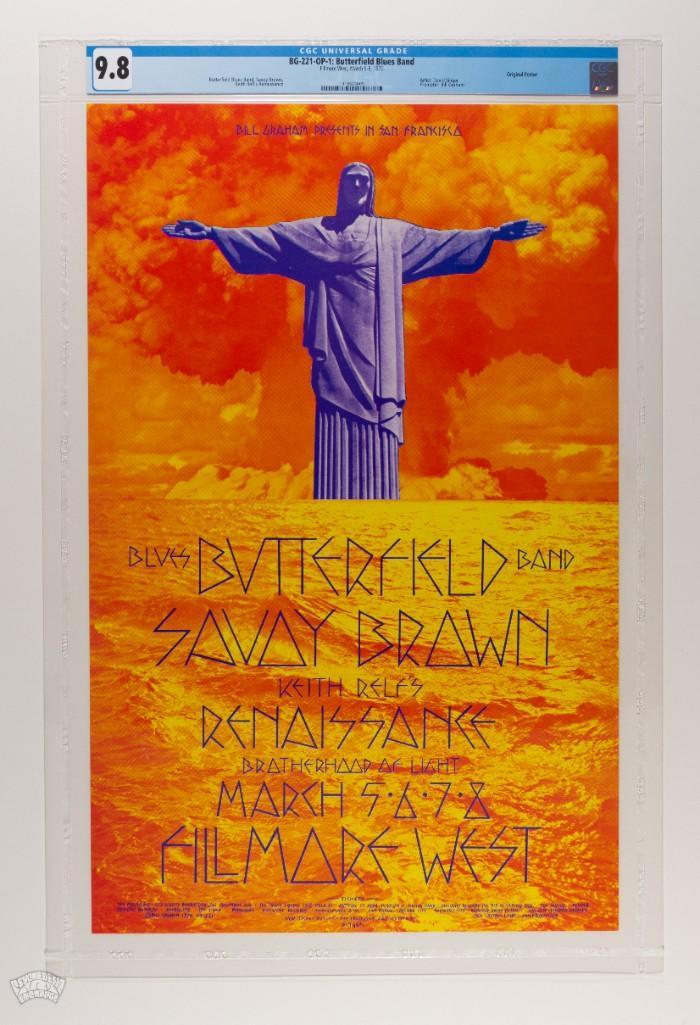 1970 BG-221 Butterfield Blues Fillmore West Poster 9.8 (1 of 2)